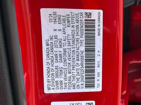 Certified 2024 Honda Civic Sport image 14
