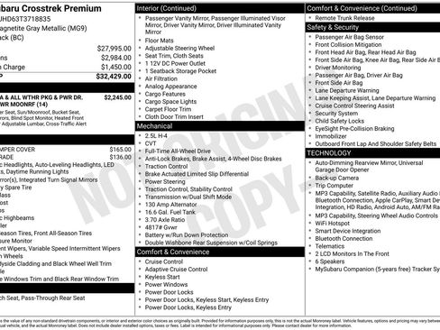 Certified 2026 Subaru Crosstrek 2.5i Premium AWD/4WD image 33