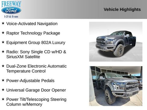 Used 2017 Ford F150 Raptor w/ Equipment Group 802A Luxury image 2