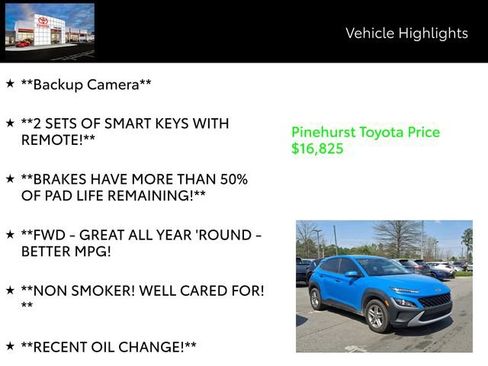 Certified 2022 Hyundai Kona SE w/ Cargo Package image 13