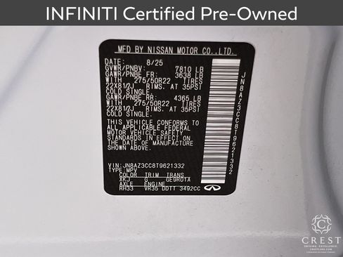 Certified 2026 INFINITI QX80 Autograph w/ Autograph Exterior Package AWD/4WD image 33
