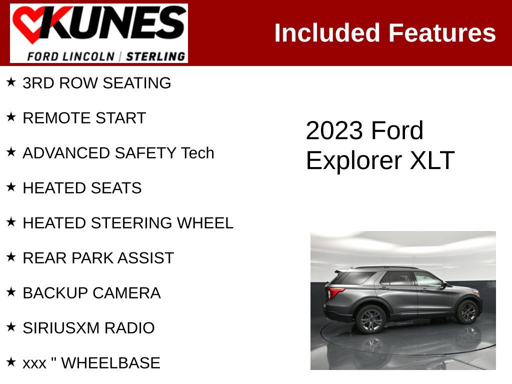Used 2023 Ford Explorer XLT w/ Equipment Group 202A AWD/4WD image 2