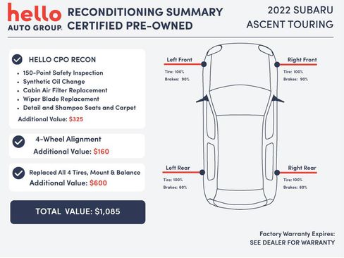 Used 2022 Subaru Ascent Touring w/ Popular Package #2A image 2