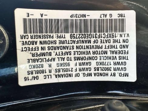 Used 2016 Honda Civic EX-T image 22