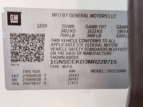 Used 2021 Chevrolet Suburban LT w/ LT Signature Package RWD image 53