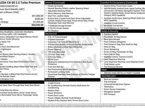 Certified 2025 MAZDA CX-50 AWD 2.5 Turbo w/ Premium Pkg image 5