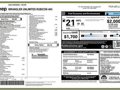 Used 2022 Jeep Wrangler Unlimited Rubicon w/ Xtreme Recon 35" Tire Package