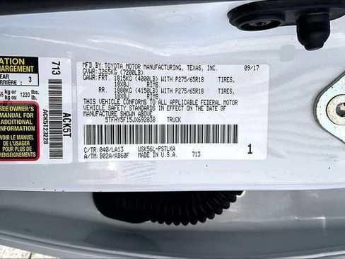 Used 2018 Toyota Tundra Limited w/ Limited Premium Package AWD/4WD image 16