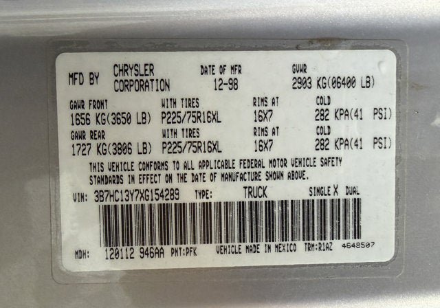 Used 1999 Dodge Ram 1500 Truck 2WD Quad Cab image 11