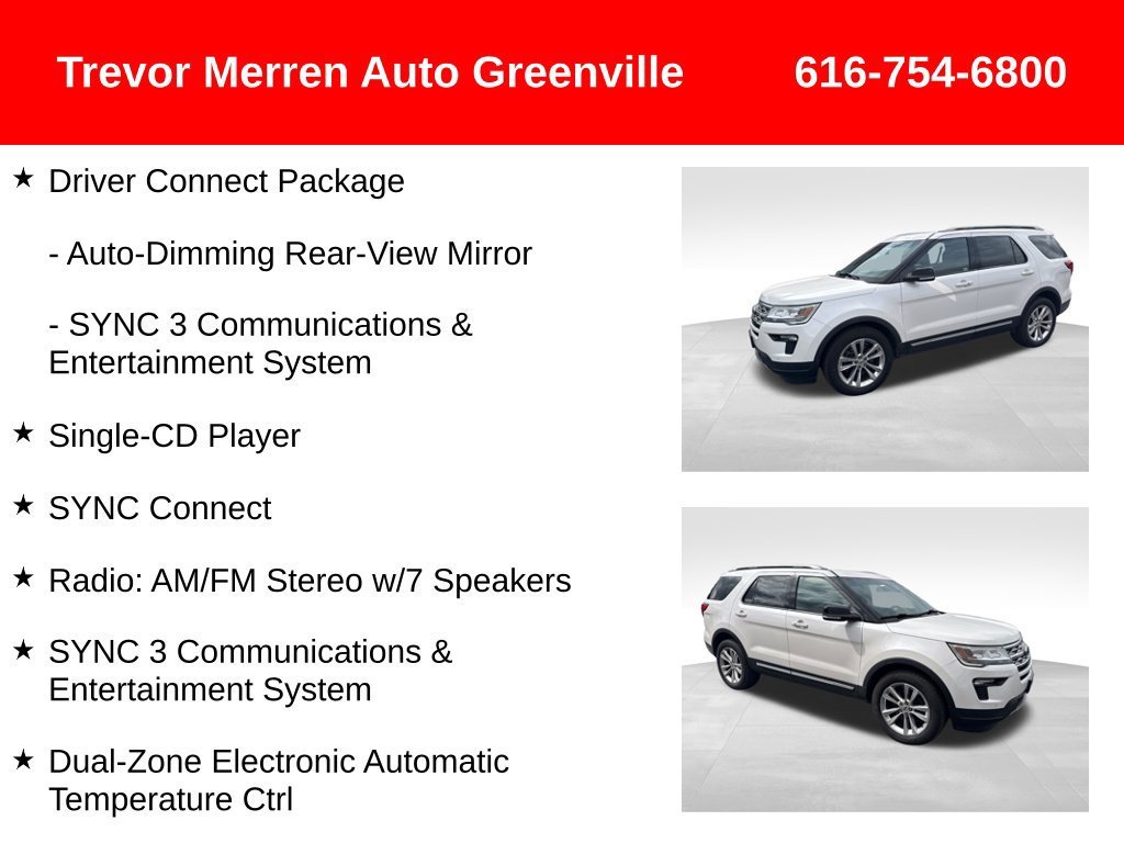Used 2018 Ford Explorer XLT w/ Equipment Group 202A AWD/4WD image 37