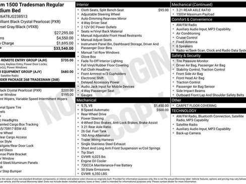 Used 2018 RAM 1500 Tradesman w/ Power & Remote Entry Group image 2