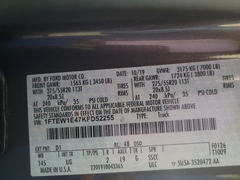 Used 2019 Ford F150 XLT w/ Equipment Group 302A Luxury AWD/4WD image 33