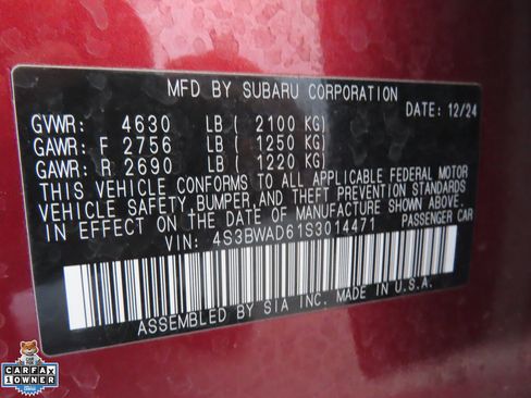 Certified 2025 Subaru Legacy Premium AWD/4WD image 27