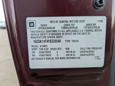 Used 2000 Chevrolet Silverado 1500 LS w/ Firm Ride Suspension Pkg image 16