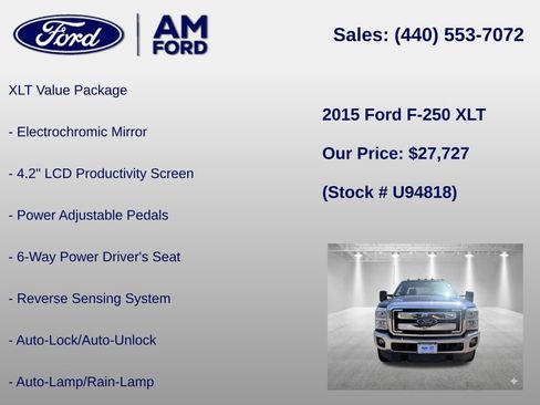 Used 2015 Ford F250 XLT w/ XLT Value Package AWD/4WD image 6