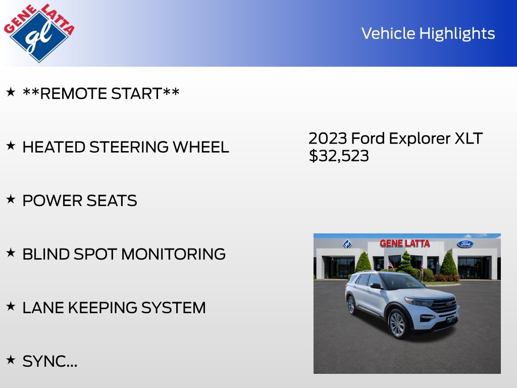Certified 2023 Ford Explorer XLT w/ Equipment Group 202A AWD/4WD image 36