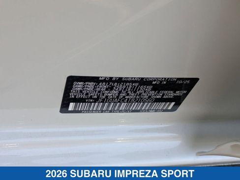Used 2026 Subaru Impreza 2.0i Sport AWD/4WD image 28