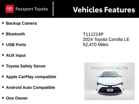 Used 2024 Toyota Corolla LE FWD image 10
