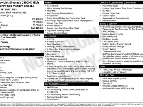 Used 2021 Chevrolet Silverado 2500 High Country AWD/4WD image 33