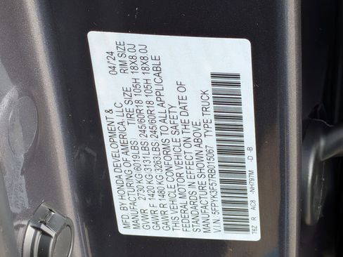 Certified 2024 Honda Ridgeline RTL image 34