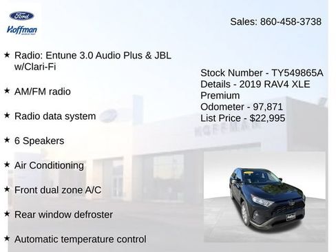 Used 2019 Toyota RAV4 XLE Premium w/ Cold Weather Package AWD/4WD image 10