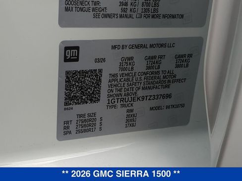 New 2026 GMC Sierra 1500 Elevation AWD/4WD image 25