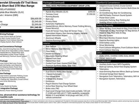 Used 2026 Chevrolet Silverado EV Trail Boss AWD/4WD image 2
