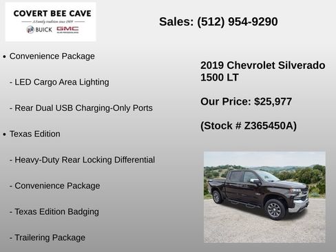 Used 2019 Chevrolet Silverado 1500 LT w/ Texas Edition RWD image 36