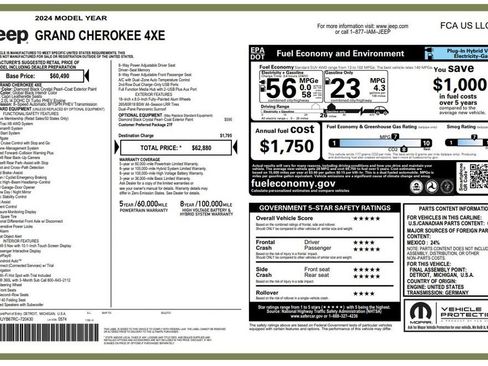 Used 2024 Jeep Grand Cherokee Limited 4xe AWD/4WD image 2
