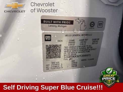 New 2026 Chevrolet Traverse High Country w/ LPO, Floor Liner Package AWD/4WD image 25
