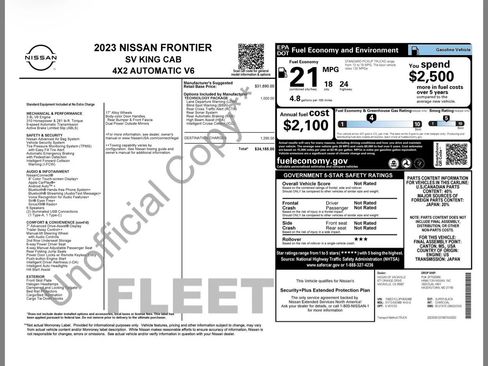 Used 2023 Nissan Frontier SV w/ Technology Package RWD image 24