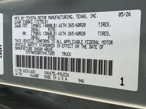 New 2026 Toyota Tundra Platinum AWD/4WD image 28
