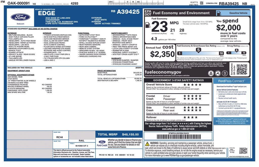 Used 2024 Ford Edge ST-Line AWD/4WD image 10