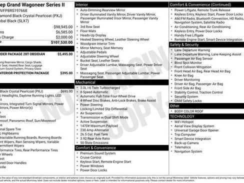 Used 2024 Jeep Grand Wagoneer Series II w/ Quick Order Packagew 28T image 45