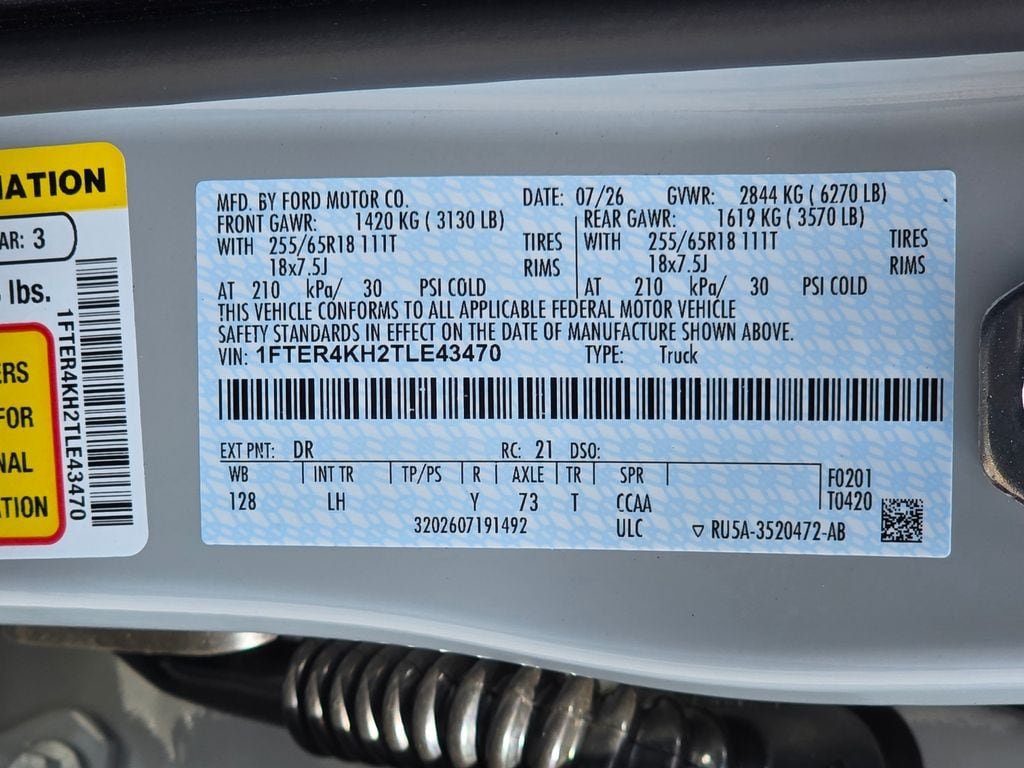 New 2026 Ford Ranger Lariat w/ FX4 Off-Road Package AWD/4WD image 28