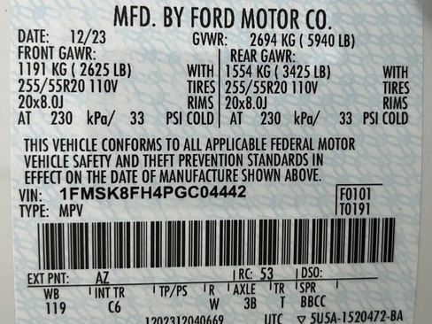 Used 2023 Ford Explorer Limited w/ Equipment Group 301A AWD/4WD image 61