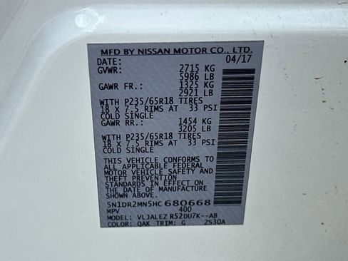 Used 2017 Nissan Pathfinder SV w/ SV Tech Package image 22