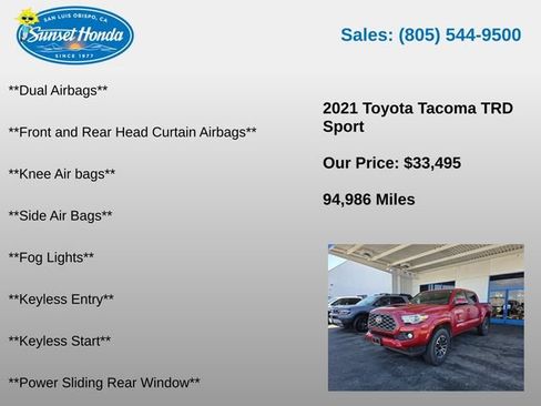 Used 2021 Toyota Tacoma TRD Sport w/ Technology Package AWD/4WD image 10
