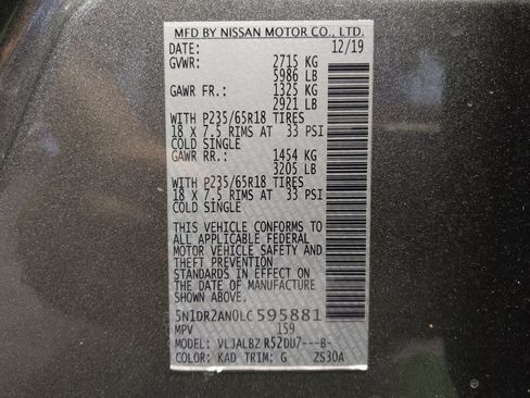 Used 2020 Nissan Pathfinder S FWD image 33