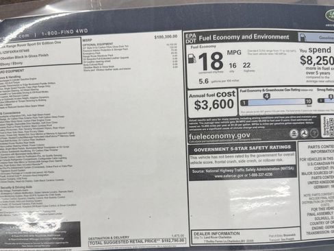 Used 2024 Land Rover Range Rover Sport SV Edition One Obsidian Black image 19