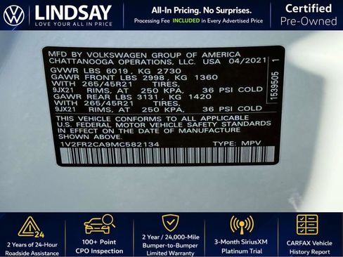 Used 2021 Volkswagen Atlas SEL Premium image 29