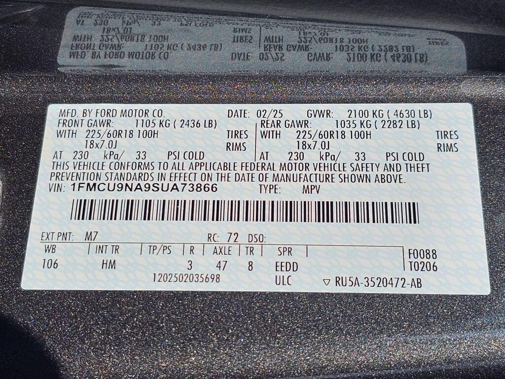 Used 2025 Ford Escape ST-Line Select AWD/4WD image 31