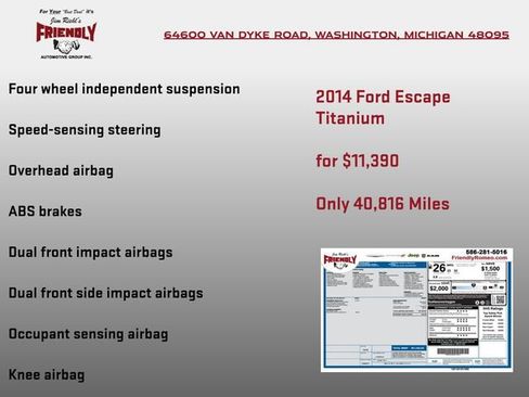 Used 2014 Ford Escape Titanium w/ Equipment Group 401A FWD image 5