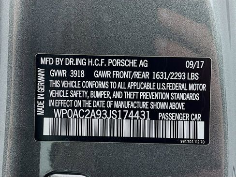 Certified 2018 Porsche 911 GT3 w/ Sport Chrono Package image 27