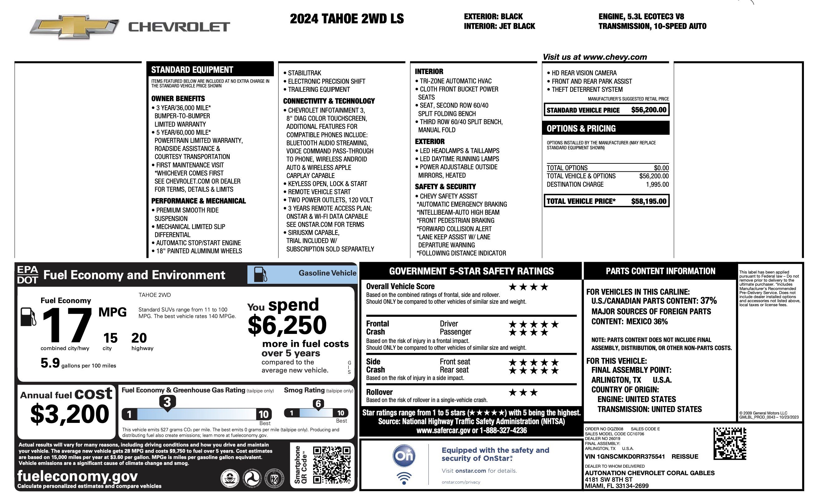 Used 2024 Chevrolet Tahoe LS RWD image 4