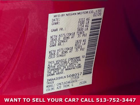 Used 2020 Nissan Titan PRO-4X w/ Pro-4x Utility Package image 35