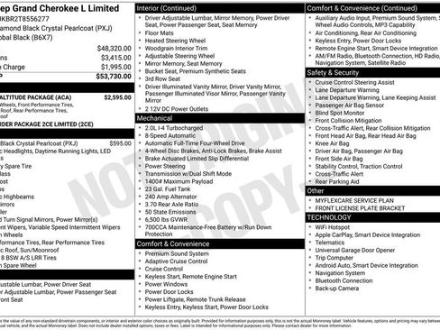 Used 2026 Jeep Grand Cherokee L Limited w/ Limited Altitude Package AWD/4WD image 64