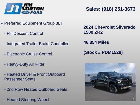 Used 2024 Chevrolet Silverado 1500 ZR2 w/ Technology Package AWD/4WD image 37