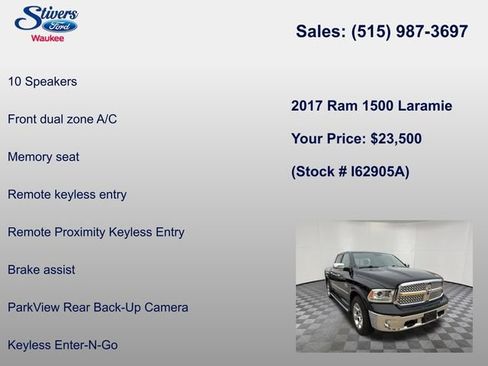 Used 2017 RAM 1500 Laramie w/ Convenience Group image 21