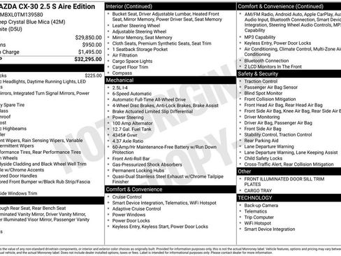 New 2026 MAZDA CX-30 Aire Edition AWD/4WD image 11